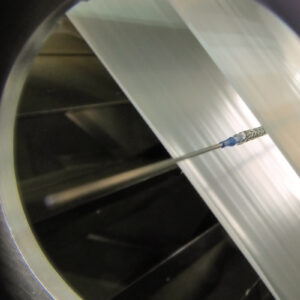 Stent Crimping for Drug Coated Stents film head close up
